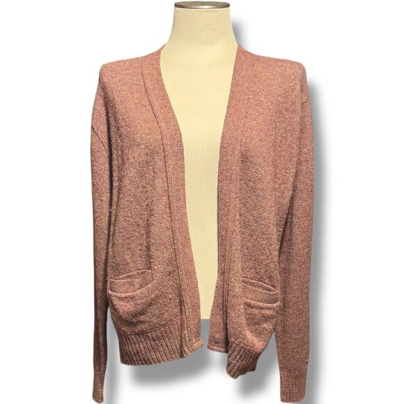 VINTAGE Campus Wool Sweater Marbled Heather Mauve Large - Picture 1 of 5